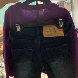 BRAND NEW 12months true religion baby girl set.